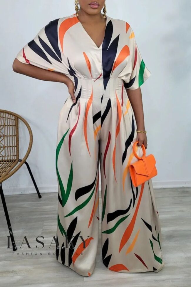 Elegant Silky Print Palazzo Jumpsuit – Effortless Chic & Comfort - Image 2