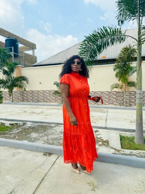 Multi element maxi dress