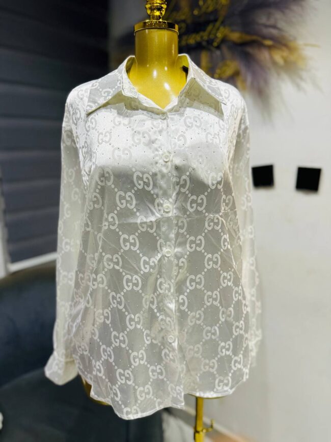 Statement silky shirt Free size - Image 3