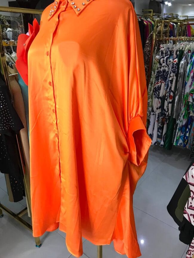 Silky Rose Bubu Dress - Image 3