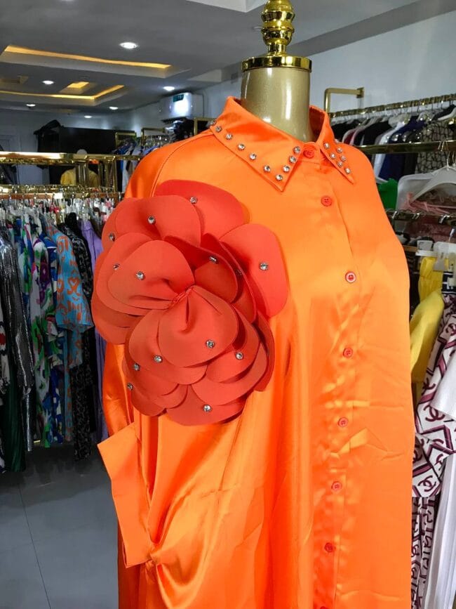 Silky Rose Bubu Dress - Image 2