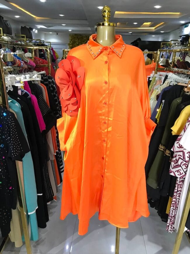 Silky Rose Bubu Dress - Image 4