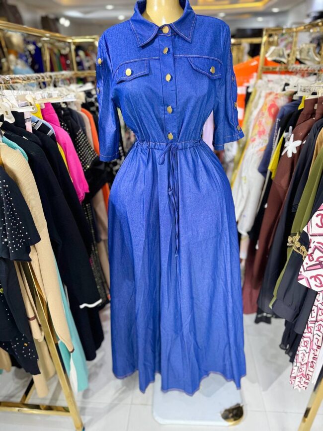 Denim maxi dress - Image 3