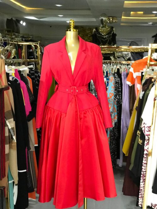 Red blazer dress