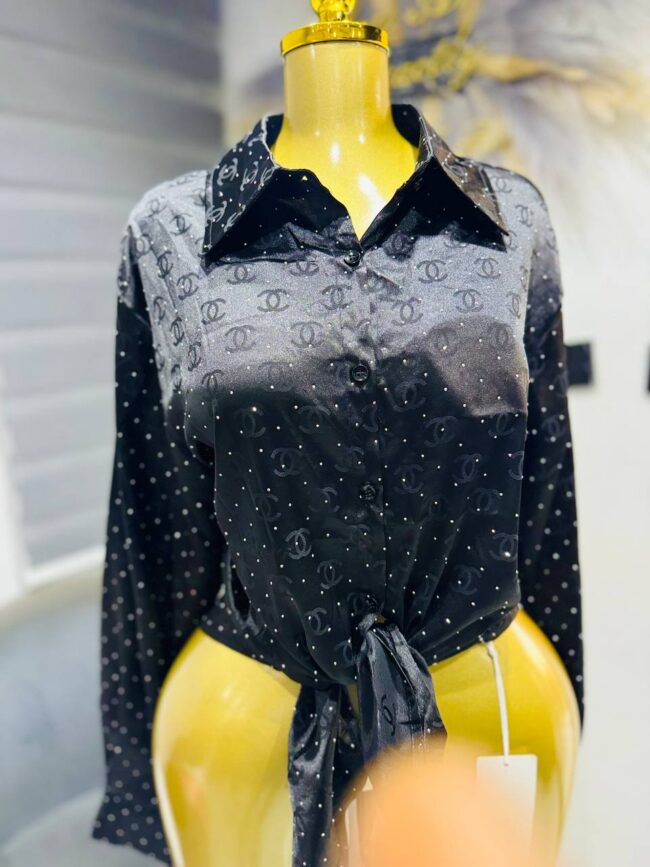 Statement silky shirt Free size - Image 2