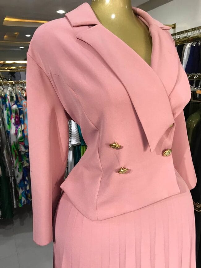 Moda Ece Nude Dress - Image 2