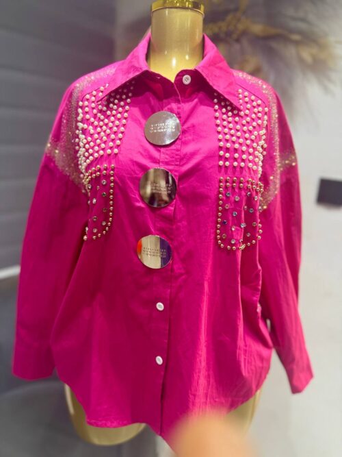 Studded shirt top
