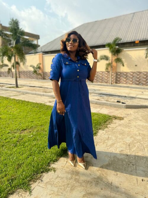 Denim maxi dress