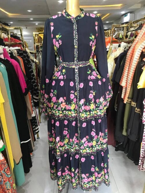 Floral Chiffon Maxi Dress