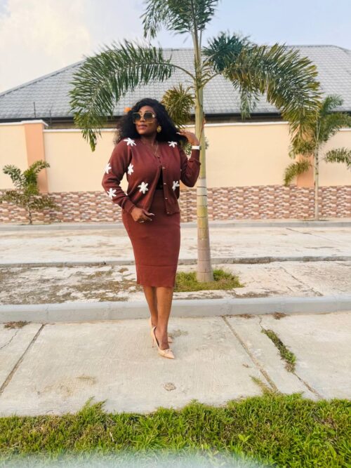 Jacket track skirt set