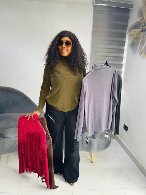 Plus size turtled mesh top