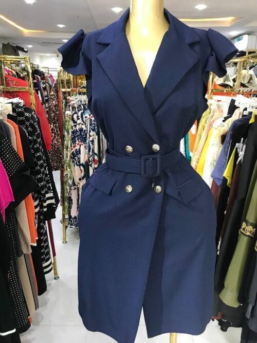 Navy Blue Coat Dress