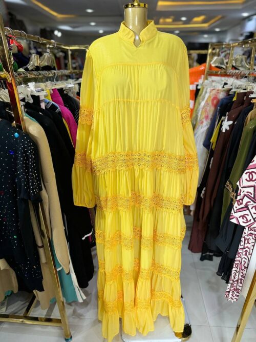 Yellow maxi dress