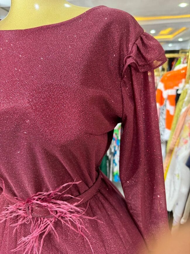 Beautiful evening wine dress - Image 3