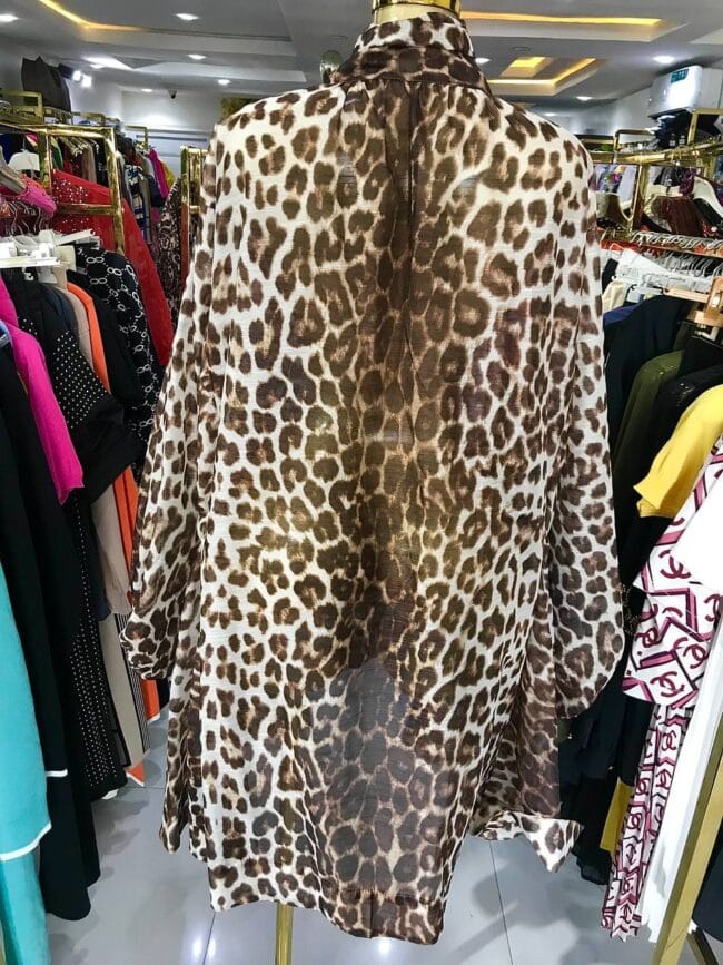 Leopard Organza Dress Top - Image 2