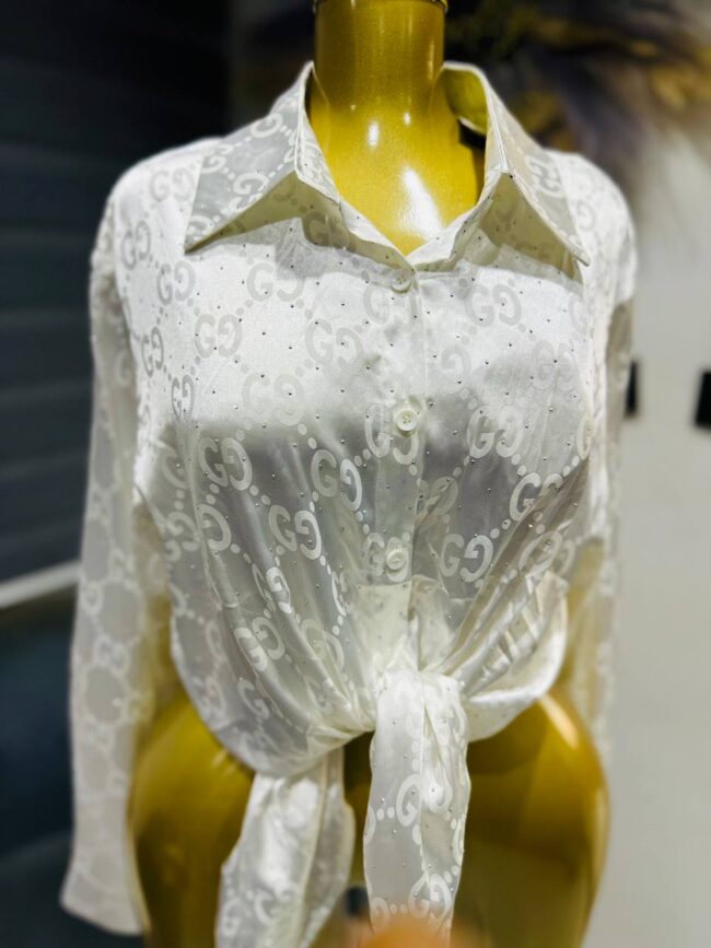 Statement silky shirt Free size - Image 4