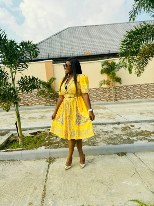 Golden fashion dress