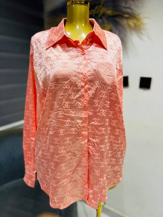 Statement silky shirt Free size - Image 5